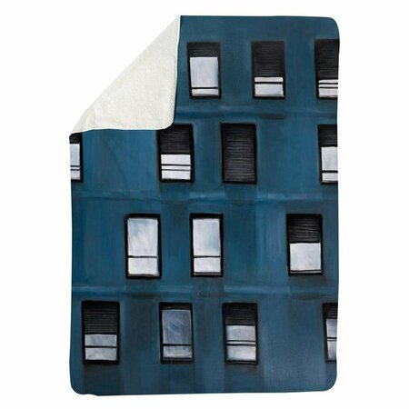 BEGIN HOME DECOR 60 x 80 in. Urban Building-Sherpa Fleece Blanket 5545-6080-CI273